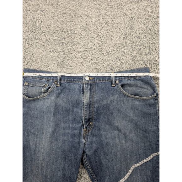Levis 505 Jeans Men 40x32 Blue Distressed Normcore Straight Grunge Rocker Chore - Picture 6 of 10